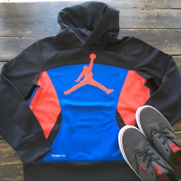 black and orange jordan hoodie